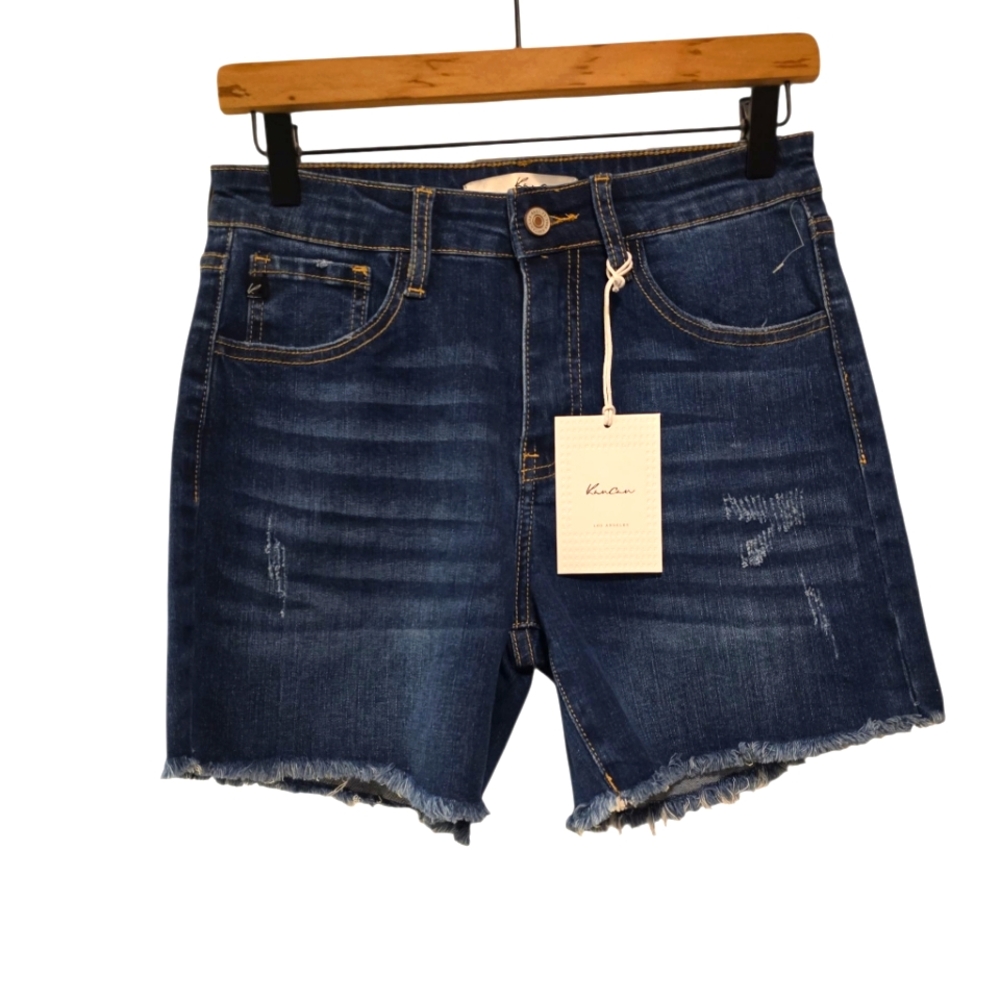 KanCan, NWT, Jean Shorts, Distressed, Frayed Hemline, Stretchy, Women's Sz 7/27